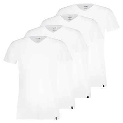 Produktbild von 4er Pack PUMA Herren V-Neck T-Shirts Pure Baumwolle