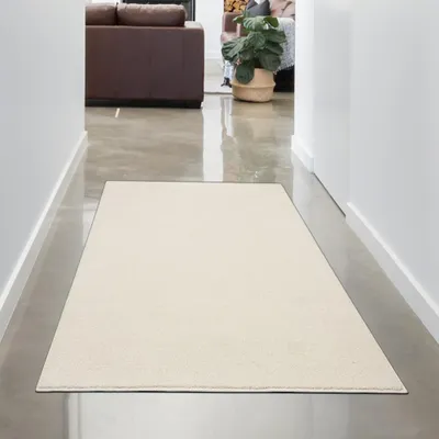 Obrázek produktu pro Koberec krémový moderní hladký elegantní světlý nadčasový měkký rozměr - 60 x 110 cm