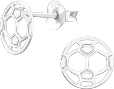 Produktbild von Fußball Ohrringe Kinder: Ohrstecker Silber 925