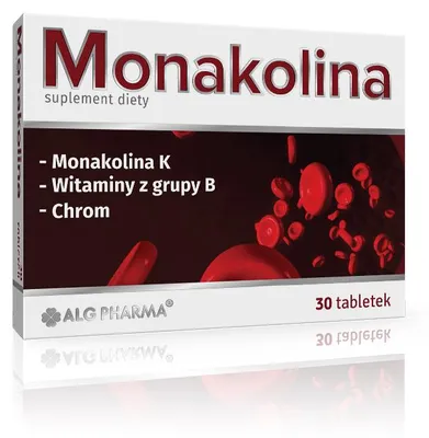 Alg Pharma Monakolina 10mg witaminy z grupy B chrom 30 tabletek