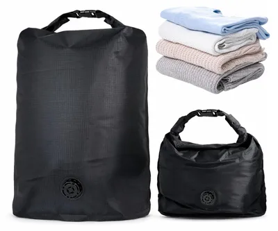 Vakuum-Kompressionsbeutel für Kleidung, 60x40x15 cm, 20 l, schwarz