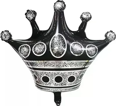 Produktbild von Folienballon Krone schwarz silber, ca. 100 x 90 cm