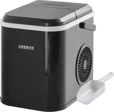Immagine prodotto di Macchina per cubetti di ghiaccio fino a 12 kg/24 ore | Serbatoio dell'acqua da 1,1 l | Silenziosa e autopulente | Ideale per le bevande estive