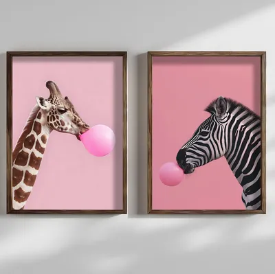 Immagine prodotto di Wallity, HUM107, quadro decorativo in MDF con cornice (2 pezzi), 100% MDF, multicolore, 50 x 70 x 3,5 cm