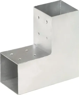 Obrázok produktu pre vidaXL Post Connector 4 ks. Tvar L Pozinkovaný kov 81 x 81 mm