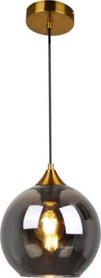 Obrázek produktu pro Závěsné svítidlo DAMAR, černé a zlaté, 1xE27x20W, sklo, rozměry: 120x20x20 cm, IP20, Polux
