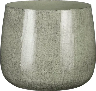 Produktbild von Mica Decorations Benson Blumentopf – H22 x Ø24 cm – Metall – Hellgrau