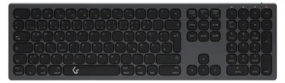 Produktbild von KeySonic KSK-8023BTRF (DE), Full-Size Aluminium Tastatur, Bluetooth® & RF, für Windows® und macOS®, anthrazit/schwarz
