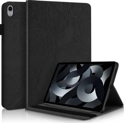Produktbild von Mobigear Tree iPad 10 (2022) Hülle Klapphülle + Stifthalter - Schwarz