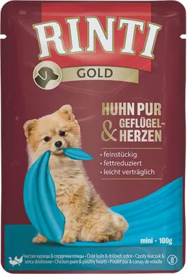 Produktbild von Rinti - Gold 10x100g | Huhn Pur & Geflügelherzen