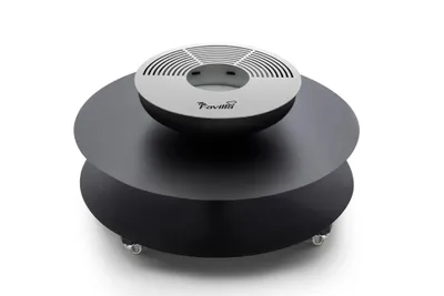 Produktbild von TheFavilla Sina Feuerschale mit Grillring & Grillplatte/Plancha 2-in-1 Feuerstelle, Grill aus pulverbeschichtetem Stahl (schwarz) für Garten, Terrasse