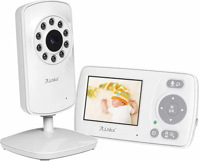 Image de Babyphone vidéo HD avec écran LCD 2,4" et vision nocturne