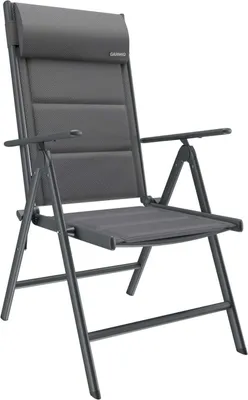 Produktbild von GARMIO® Gartenstuhl Balkonstuhl FLORENZ anthrazit, 7-fach verstellbar, klappbar, inkl. Nackenkissen, für Terrasse