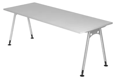 Produktbild von bümö Schreibtisch Serie-A - Nachbildung: Grau, Größe:  200 x 80 cm