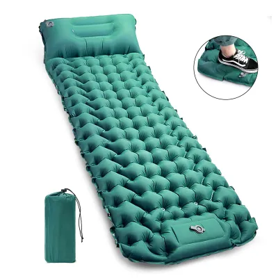 Produktbild von CALIYO Isomatte, Camping Isomatte, IsomatteUltraleicht Outdoor, Ultraleicht und mit Der Integrierten Fußpumpe Einfach Aufzublasen,mit Kissen Isomatte