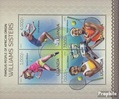 Produktbild von Briefmarken Uganda 2013 Mi 3060-3063 Kleinbogen (kompl.Ausg.) postfrisch Tennisspielerinnen