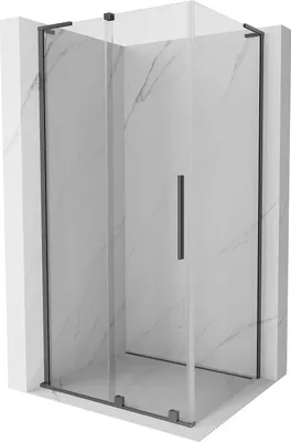 Produktbild von Mexen Velar L Duschkabine Schiebetür 100 x 90 cm, transparent, Gewehrmetall - 871-100-090-03-95