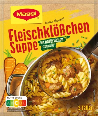 Produktbild von Maggi Guten Appetit Fleischklößchen Suppe mit natürlichen Zutaten 60g