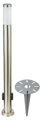 Produktbild von LED Stehleuchte mit Erdspieß, Edelstahl silber, H 110 cm