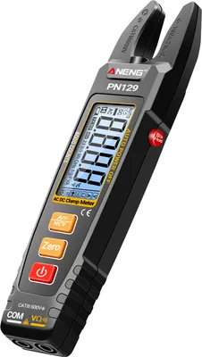 Obrázok produktu pre Kliešťový ampérmeter, multimeter, 4000 počítacích impulzov, 100 A DC/AC merač prúdu, 600 V DC/AC tester odporu, meranie napätia NCV s podsvietením a baterkou, zrušený DC prúd, indikácia nízkeho výkonu