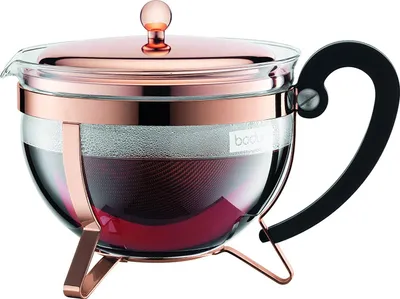 Produktbild von Bodum Teebereiter Kupfer Chambord Teekanne 1,3 Liter Edelstahlfilter