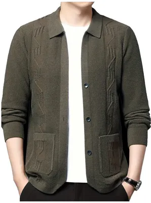 Productafbeelding van Currero Cardigan Heren Olijfgroen S