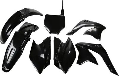 Obrázok produktu pre Súprava krytov UFO PLAST, 7-dielna súprava plastových krytov pre Kawasaki KX F 450 cm³, rok výroby 2006, farba: čierna