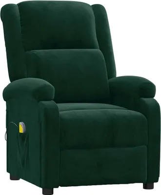 Produktbild von vidaXL Massagesessel Dunkelgrün Samt