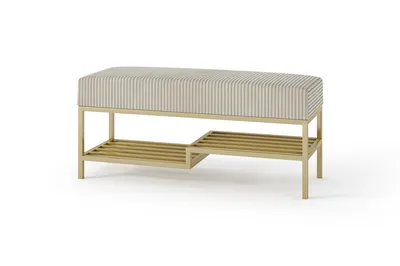 Produktbild von Design Möbel - Sitzbank 80 cm - Gepolsterte Bank mit Ablage - Loft Design - Industrial Stil - Stahlkonstruktion
