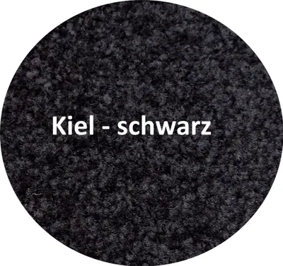 Produktbild von Mertex Schmutzfangmatte rund Ø 100 cm Kiel schwarz mit schwarzer Kettelkante Türmatte Sauberlauf Schmutzmatte Fußabstreifer