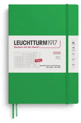 Obrázok produktu pre LEUCHTTURM1917 372787 Mesačný plánovač a zápisník, formát A5, rok 2026, 16 mesiacov