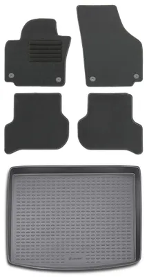 Produktbild von Gummi-Kofferraumwanne + Fußmatten Set für VW Golf Plus, Bj. 4/2009-4/2014