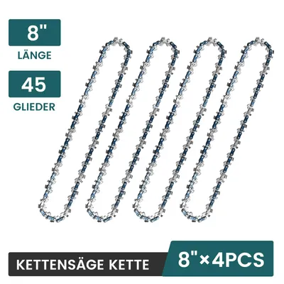 Produktbild von 4 Stück Sägekette 1/4" 37TG 1,1mm Kette Motorsägen Kettensägen 22cm (8")