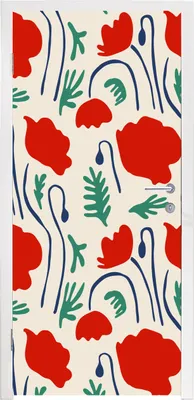 Produktbild von MuchoWow® Türtapete Selbstklebende Türfolie Blumen - Rose - Muster 90x235 cm Türposter Türaufkleber Klebefolie Türklebefolie - XXL-Plakaten - Foster für Türen - Aufkleber