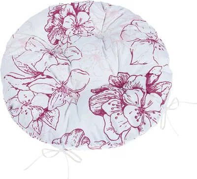 Produktbild von Sitz Adéla gesteppt rund - Durchmesser 40 cm - Burgund, Weiß