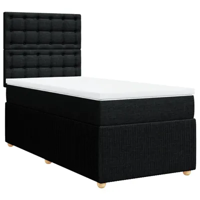 Produktbild von Boxspringbett mit Matratze Schwarz 80x200 cm Stoff