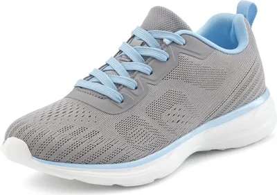 Produktbild von LASCANA Sneaker Freizeitschuh, Halbschuh, Turnschuhe, grau/hellblau Größe 41