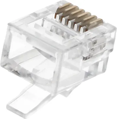 Produktbild von Goobay RJ12 Westernstecker für Rundkabel, 6 polig - zum Crimpen an Telefonrundkabel, ungeschirmt