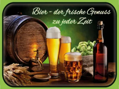 Produktbild von vianmo Holzschild 30x40 cm Bier frischer Genuss zu jeder Zeit