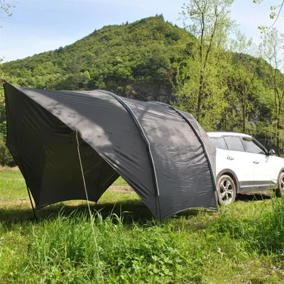 Obrázek produktu pro Přenosný vodotěsný stan na střechu nákladního vozu pro 5–8 osob, lehký, odolný proti roztržení, sluneční clona, stan a outdoorové kempování, piknik, 410 × 300 × 200 cm, černý