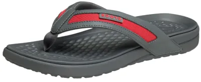 Obrázok produktu pre Pánske sandále Crocs Yukon Sport, farba: sivá/červená, veľkosť: 47 EU, farba: sivá