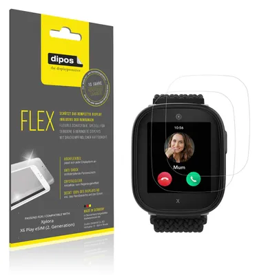 Image de 2x Film de protection d'écran pour Xplora X6 Play eSIM (2. Generation), recouvre 100% de l'écran, dipos Flex
