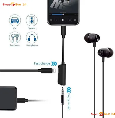 Produktbild von 2 in 1 iPhone to 3.5mm Aux Kabel + Adapter für Laden für Iphone top qualität