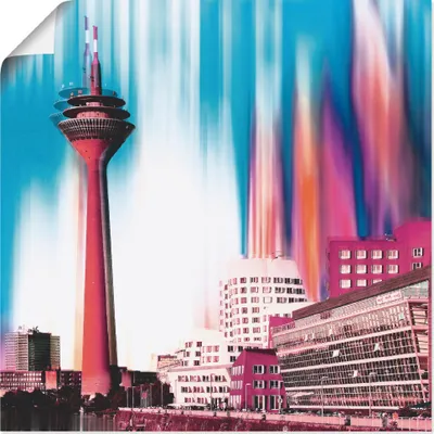 Produktbild von ARTland Poster Düsseldorf Skyline Collage I Größe: 70x70 cm