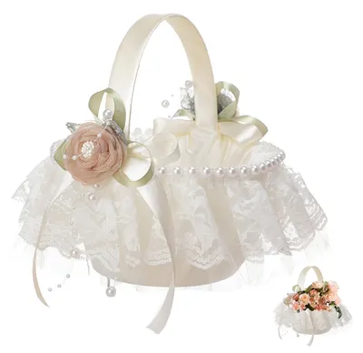 Immagine prodotto di Solidchoice - Cesto di fiori per matrimoni e decorazioni per feste (bianco)