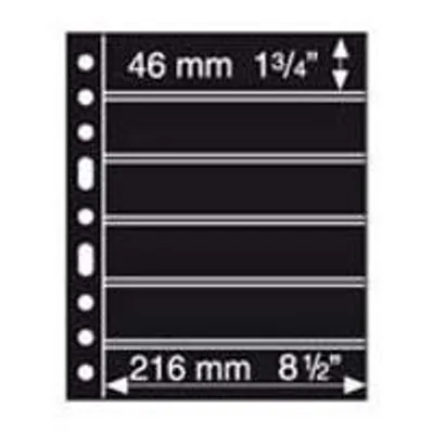 Produktbild von Leuchtturm (331156) Kunststoffhüllen GRANDE, mit 6 waagerechten Streifen, schwarz