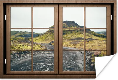Produktbild von MuchoWow® Poster Aussicht - Berg - Steine 90x60 cm - Schlafzimmer