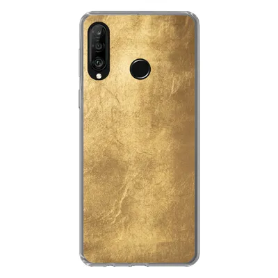 Produktbild von MuchoWow® Handyhülle Schutzhülle Hülle für Huawei P30 Lite Licht fällt auf eine goldene Wand Silikon Softcase Handy Hülle - Handyhülle
