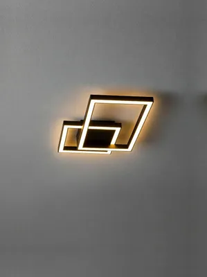 Produktbild von 20-W-LED-Deckenleuchte, dimmbar, in mattschwarzem Aluminium - Modernes Design mit Farbtemperatur (CCT) 3000K, 4000K, 6000K für Innenräume - Perenz