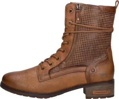 Image de Mustang Veterschoenen Hoog  Veterschoenen Hoog - Cognac - Maat 42